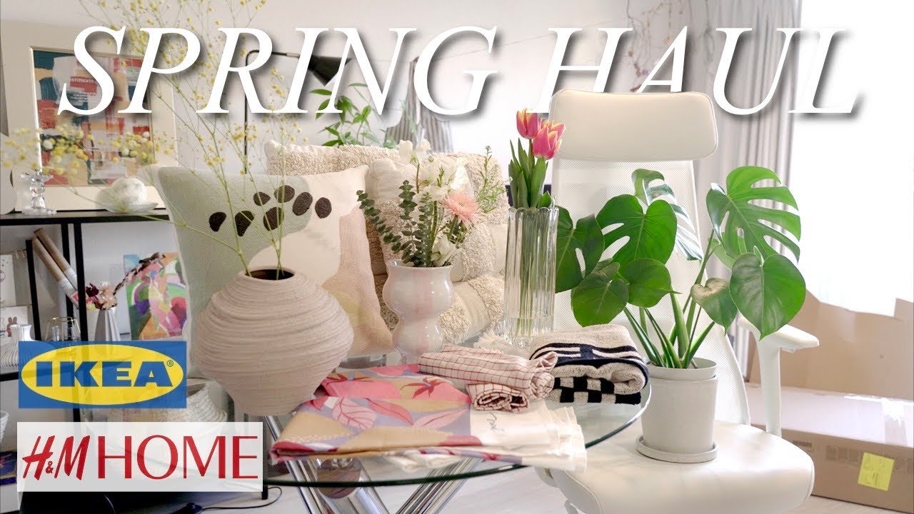 [huge haul] Весенняя комната, сделанная в H&MHOME🌷🐝｜Праздник, чтобы собрать рабочий стул ИКЕА🤷‍♀️🛠️