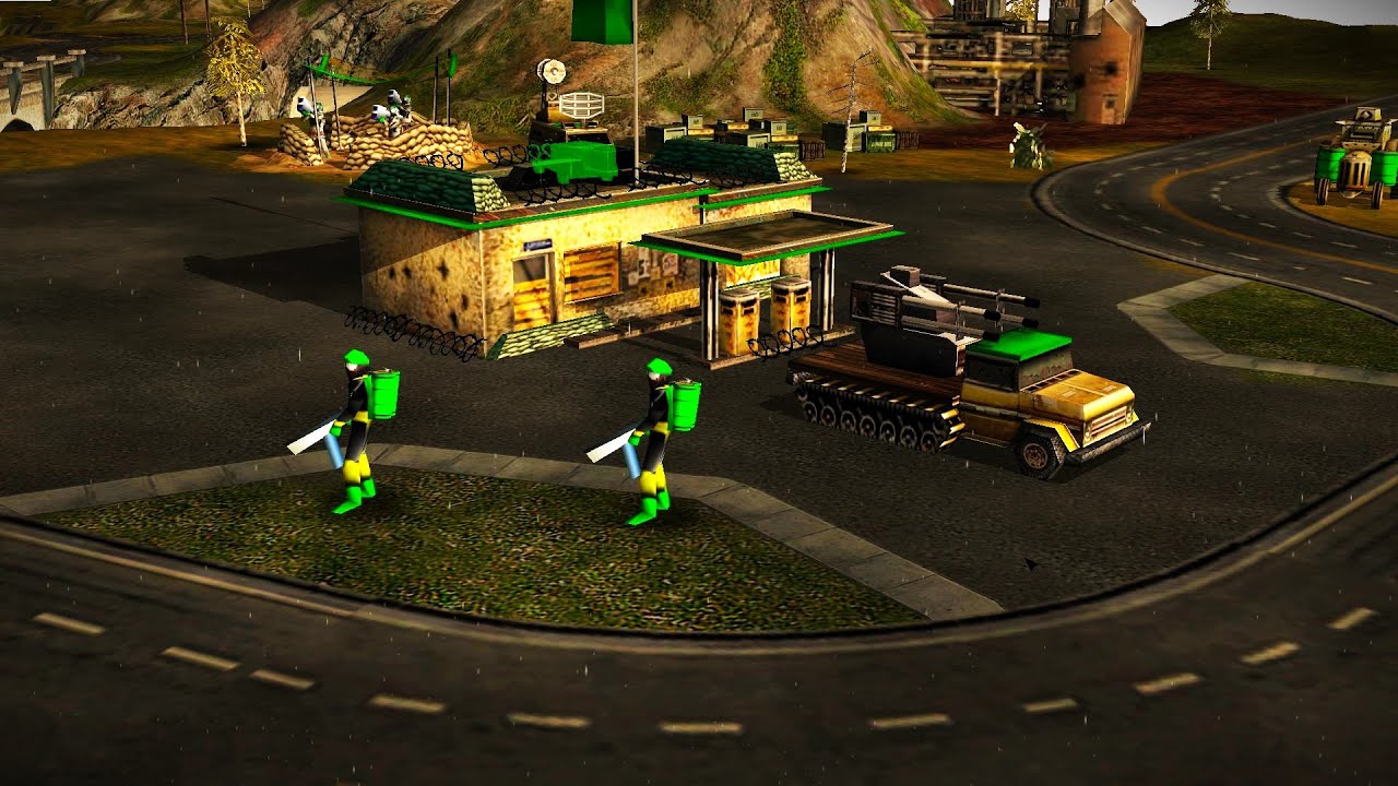 US Intervened After GLA Militants Took The City, Seizing McBurger Kong | C&C Generals ZH Mission Map