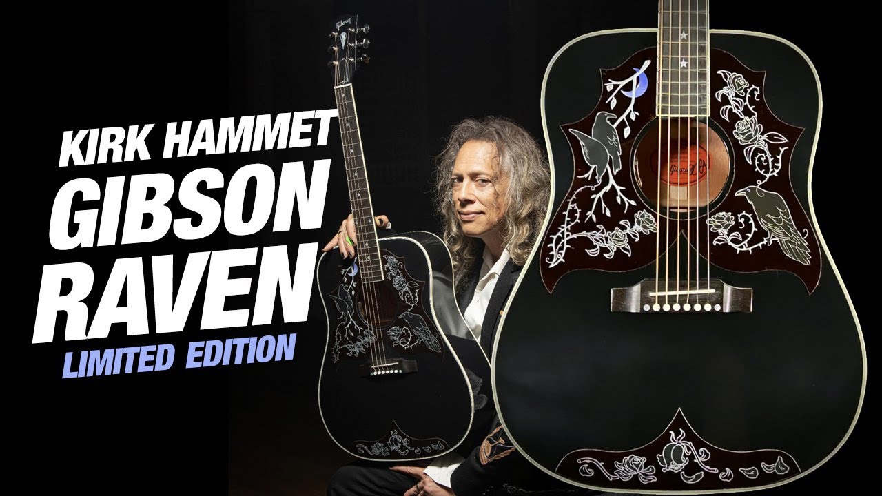 Потрясающая акустическая гитара Gibson Raven от Kirk Hammet