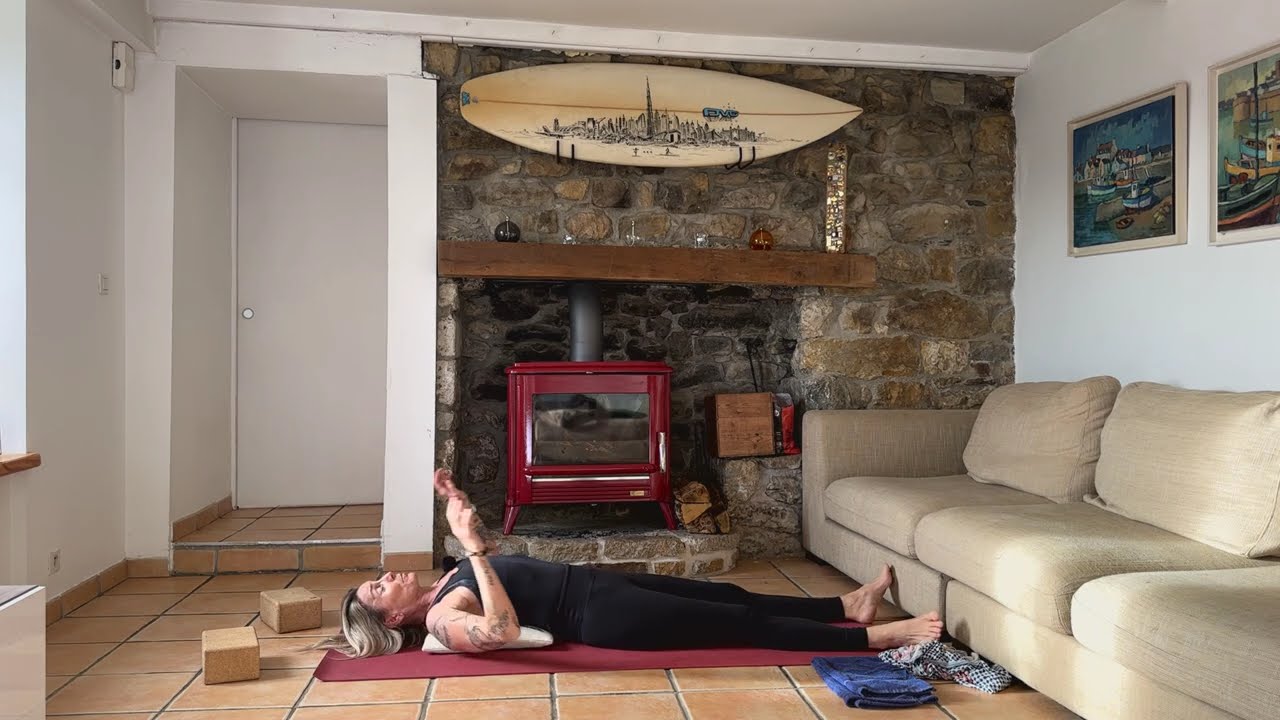 Yin 10 minute ouverture du coeur et bananasana 