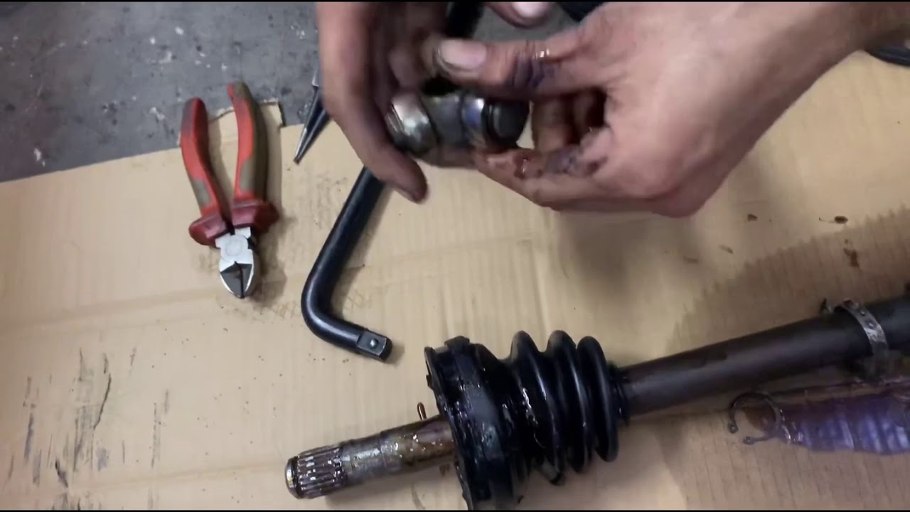 tutorial menukar drive shaft boot