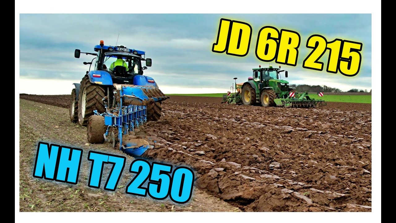 SEMIS DE BLÉ 2023 🌾 New Holland T7.250 / John Deere 6R 215 / Amazone / Franquet / Lemken