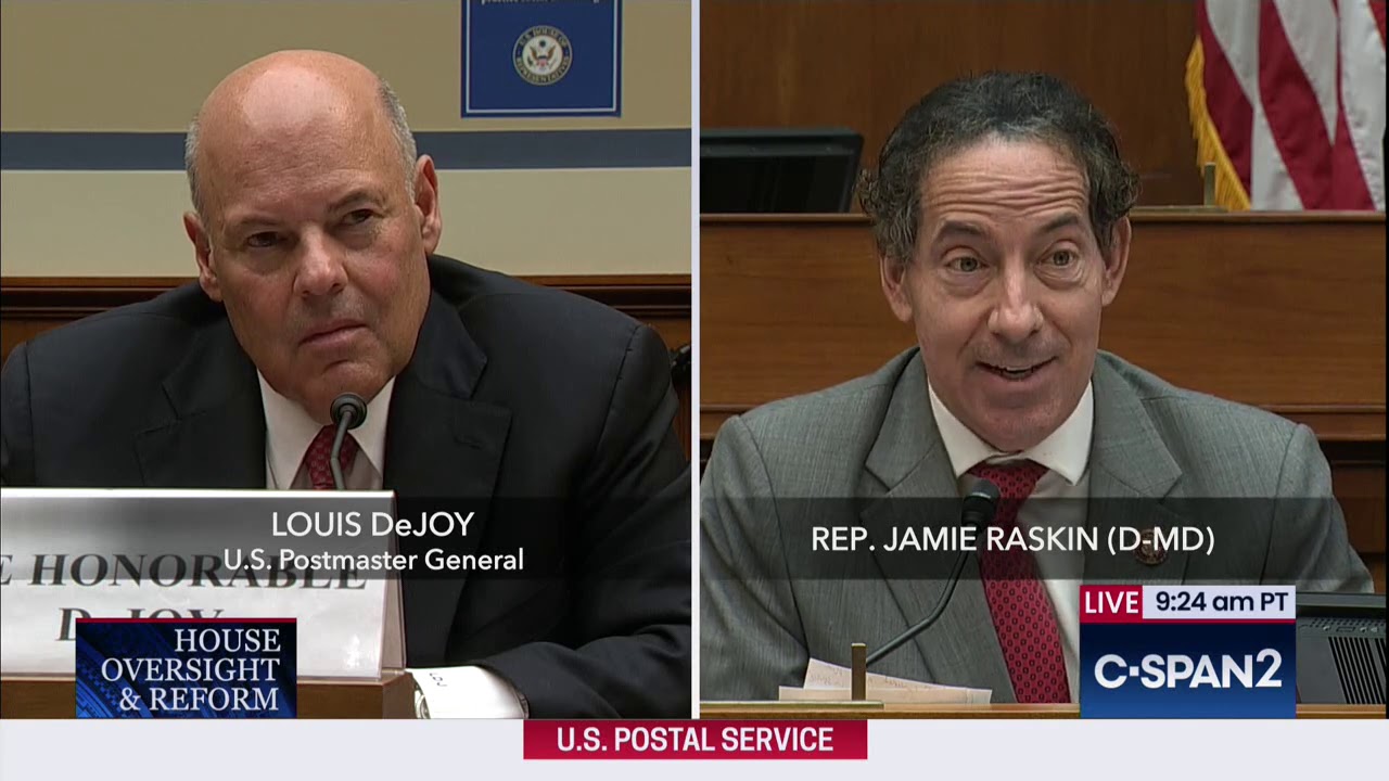 Raskin Questions Postmaster General DeJoy About USPS Delays