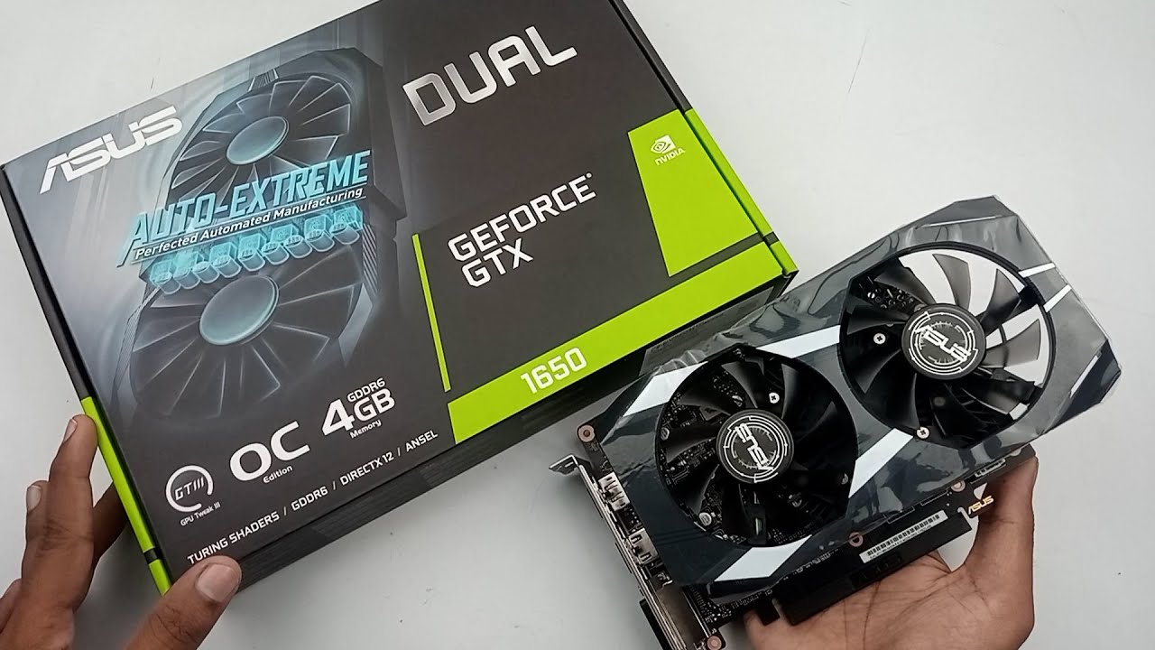 Asus GTX 1650 4GB Card Dual Fan Unboxing GDDR6 OC
