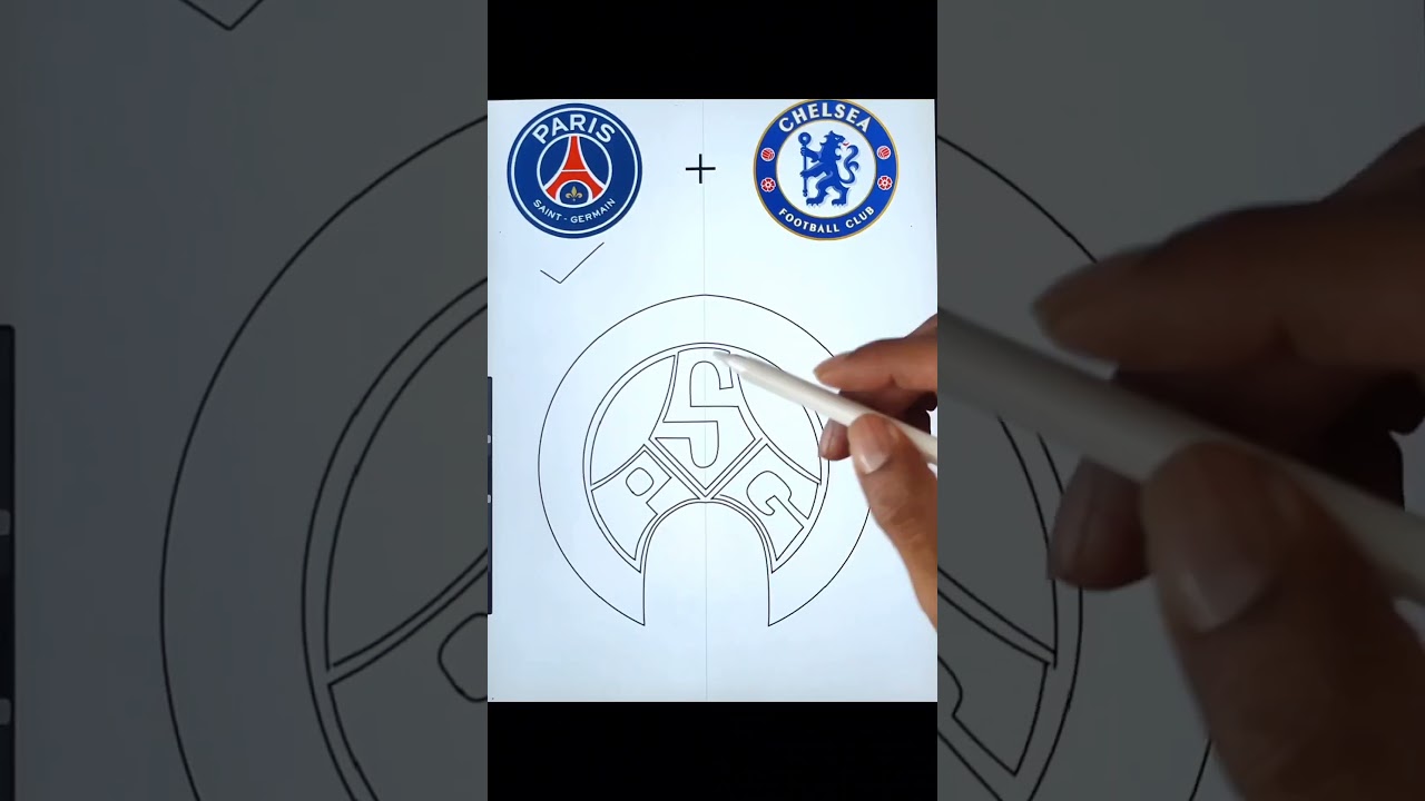 PSG i Chelsea|wojna|logo klubowych mistrzostw świata 2025 #psg #chelsea #logo #rysunek #finał #paryż
