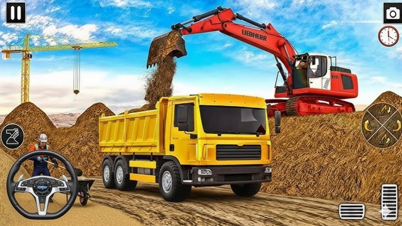 Real JCB Excavator Construction Simulator 3D - Heavy Machine Driving Game (Android Gameplay)