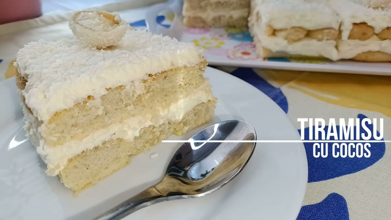 Tiramisu cu nuca de cocos | Reteta rapida de prajitura fara coacere | TIRAMISU
