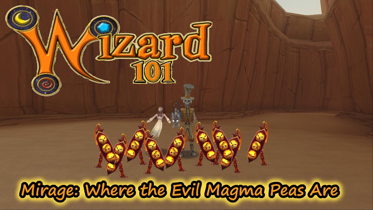 Wizard101  Mirage Gardening Where I Got Evil Magma Peas / Mega Snacks