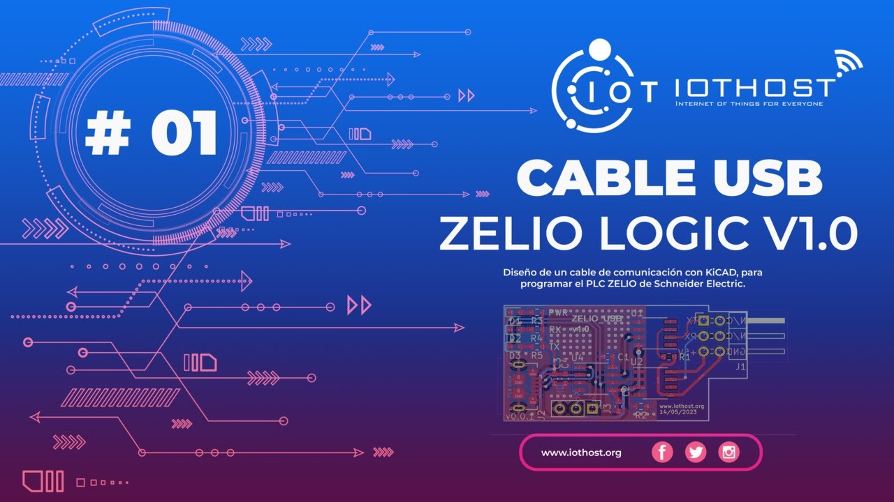 01 - Diseño de cable USB para el Relé programable Zelio de Schneider -  introducción
