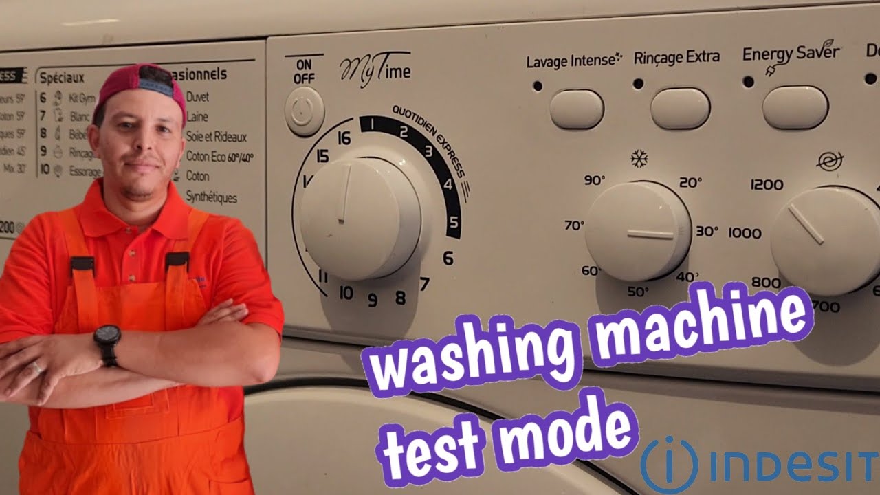 Indesit washing machine diagnostic mode How to check error code & test mode machine à laver Indesit