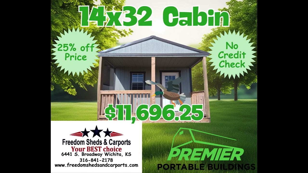14x32 Cabin 25% off
