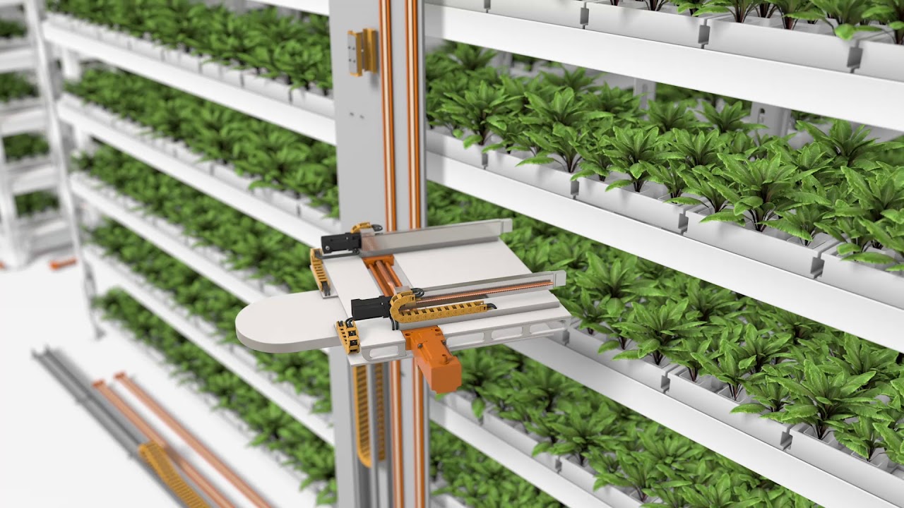 Vertical farming - motion plastic components help plants grow indoors!