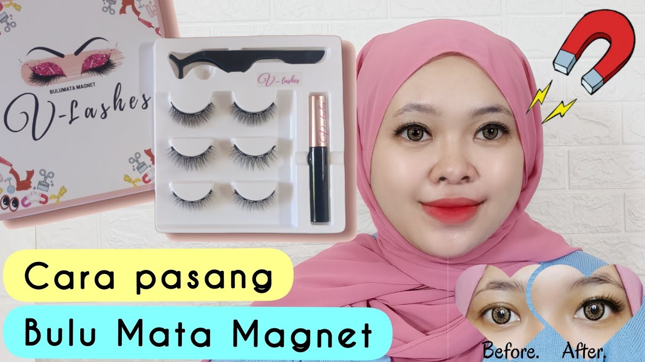 CARA PAKAI BULU MATA MAGNET - Cara Pakai Lepas & Bersihkan Bulu Mata Magnetik | By Vapinka Makeup