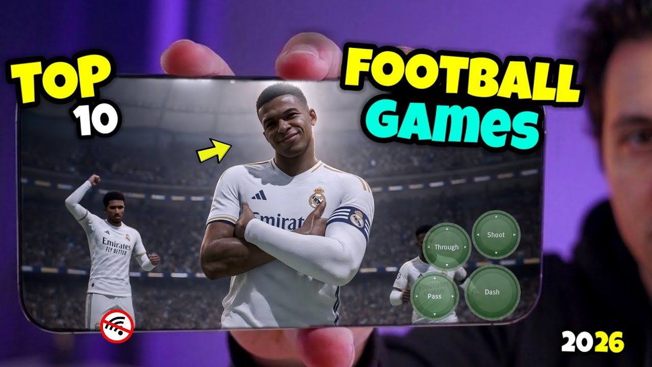 Top 10 Football Games for Android & iOS 2026 | High GRAPHICS Offline & Online