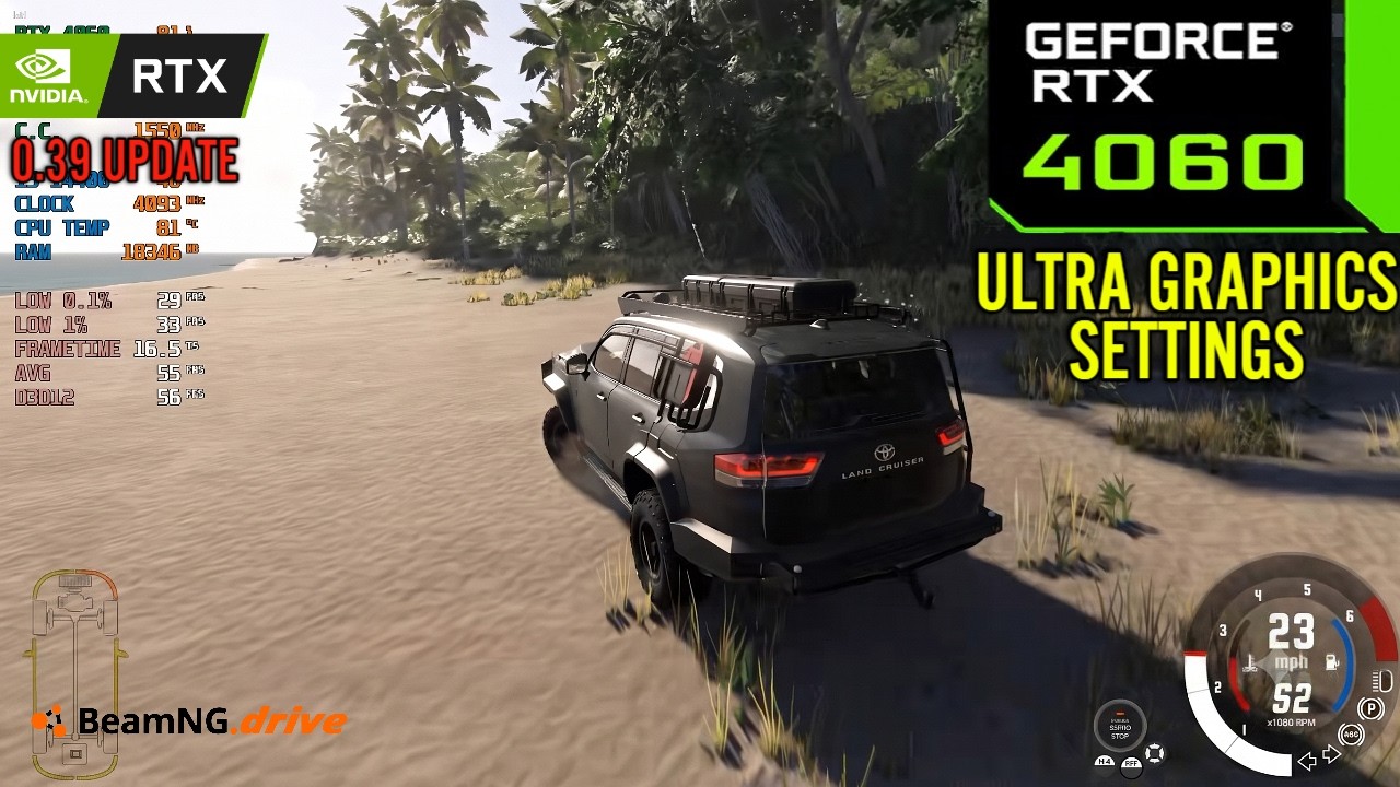 BeamNG Drive : RTX 4060 8GB ( 0.39 Update Ultra Graphics Settings )