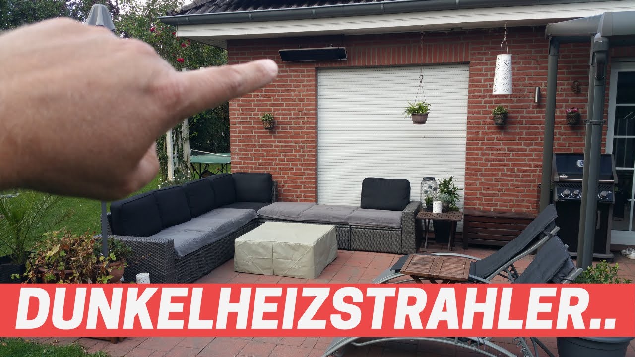 Dunkelheizstrahler, w&auml;rmt ohne st&ouml;rendes Rotlicht