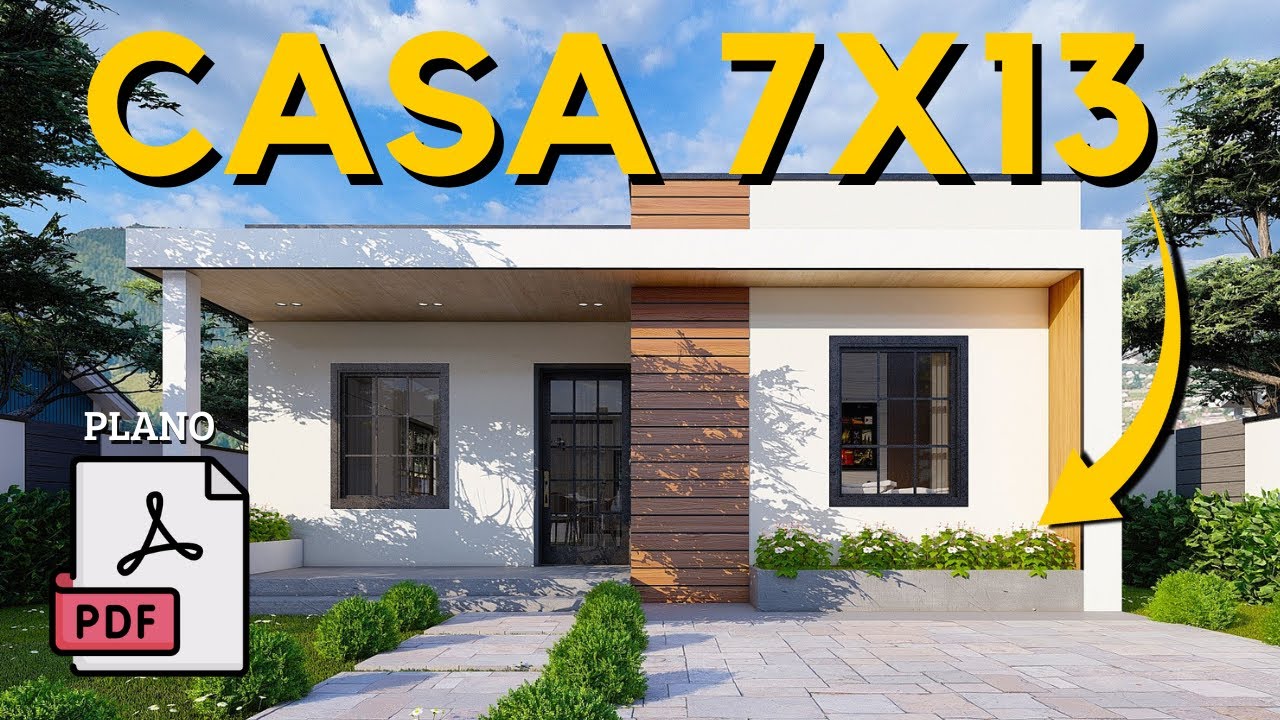 La mejor casa de 7x13 con 3 Habitaciones con plano incluido Resumen