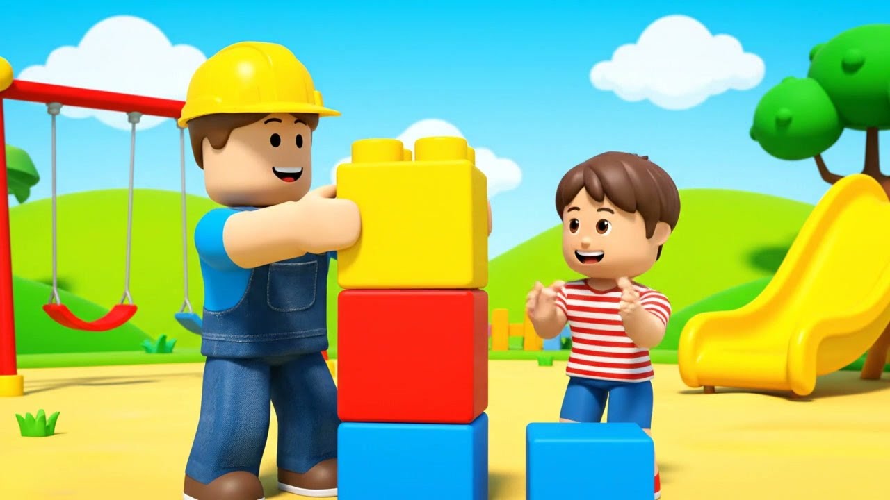 Roblox Tiny Builder Tripped on the Blocks | Kids Songs & Nursery Rhymes