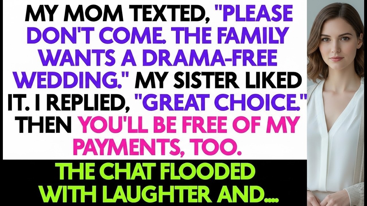 Mom Texted, “Please Don’t Come  The Family Wants A Drama Free Wedding ” My Sister Liked It  And
