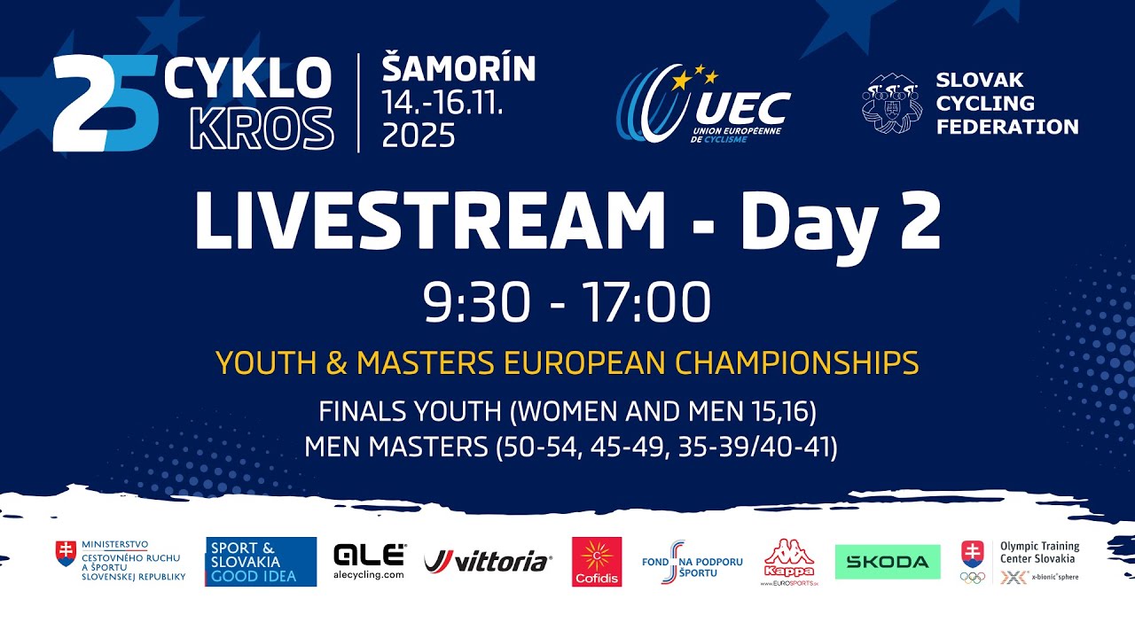 LIVESTREAM - Day 2 | Cyclocross Youth & Masters European Championships - &Scaron;amor&iacute;n 2025