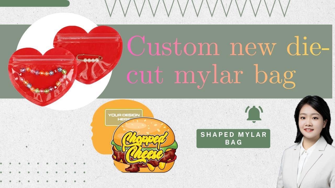 custom new die cut mylar bag