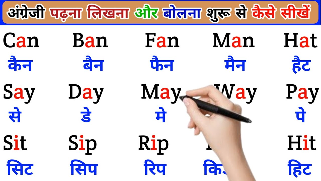 English padhna sikho | इंग्लिश में नाम लिखना पढ़ना कैसे सीखें | english practice kaise kre