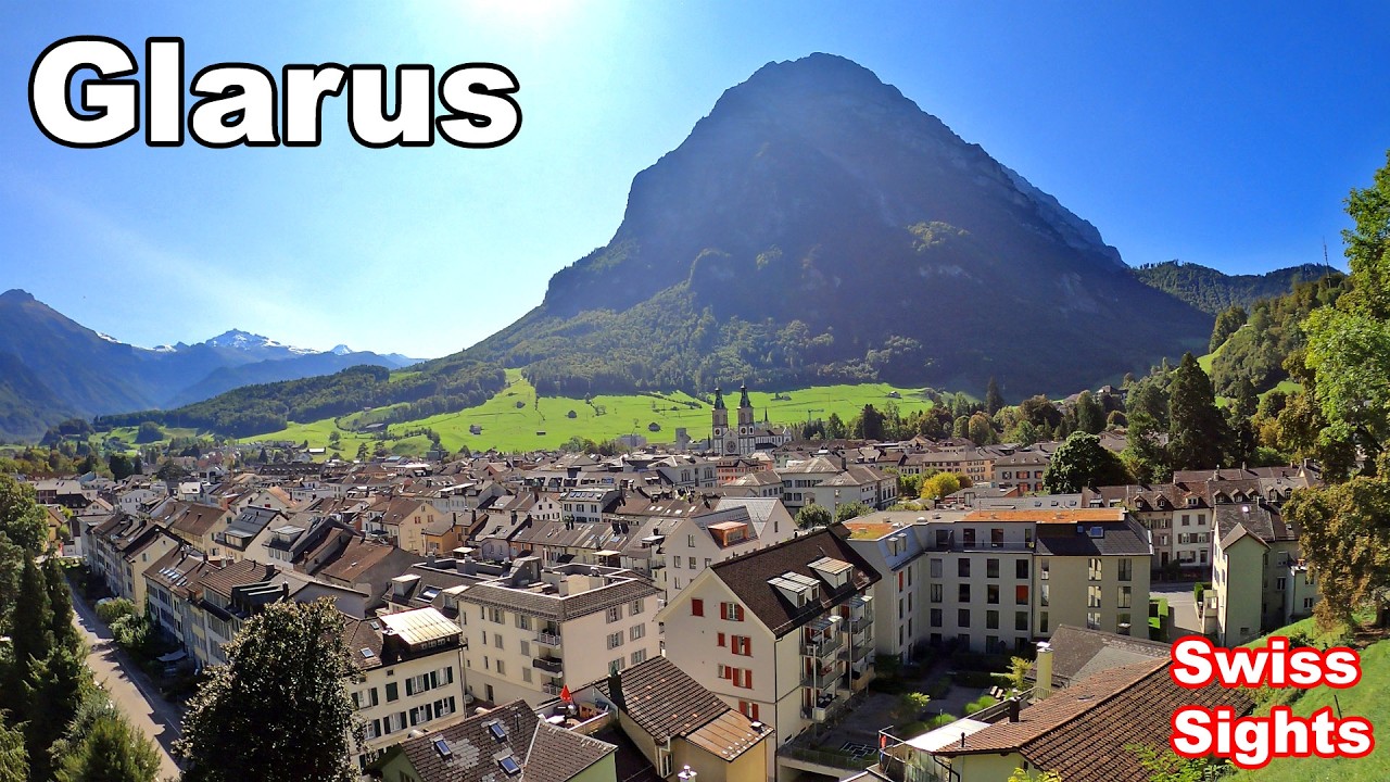 Glarus Switzerland 4K Beautiful Town Swiss Alps