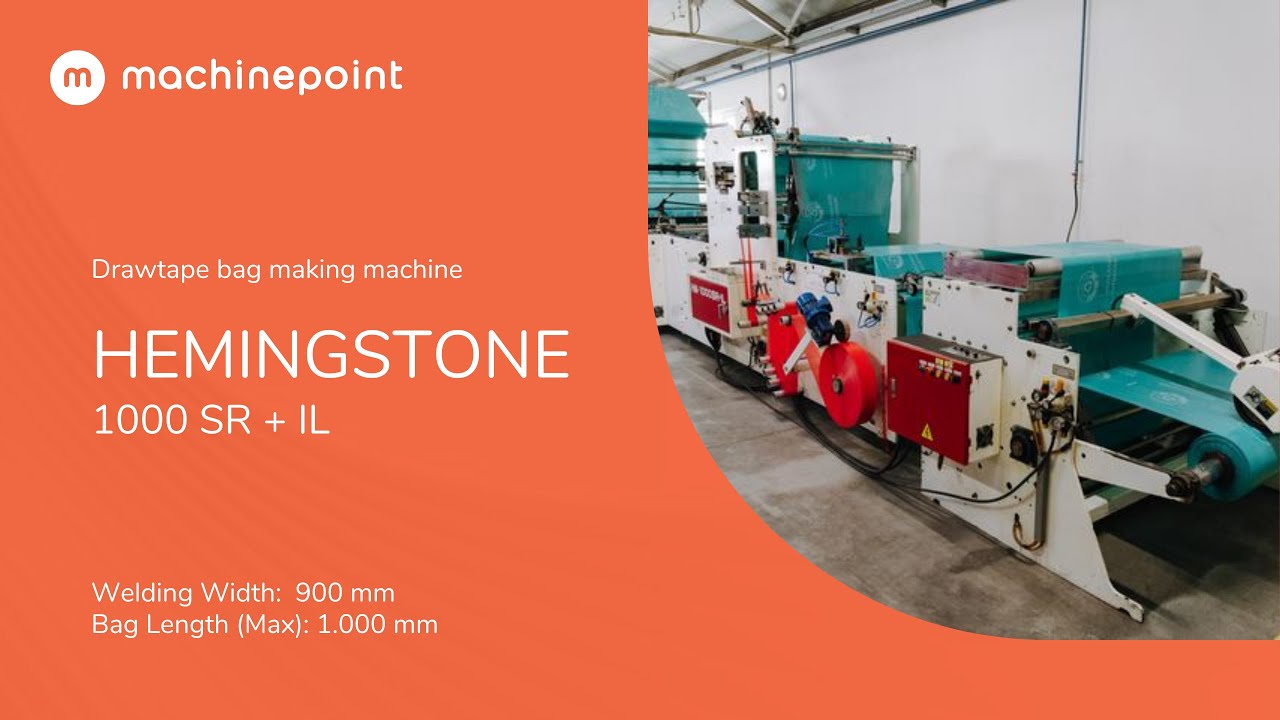 HEMINGSTONE 1000 SR + IL Drawtape bag making machine | HEMINGSTONE Machines