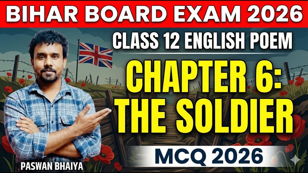MCQ The Soldier #Poem6 #EnglishClass12 #BiharBoardExam2026 Most Important Previous Year Questions