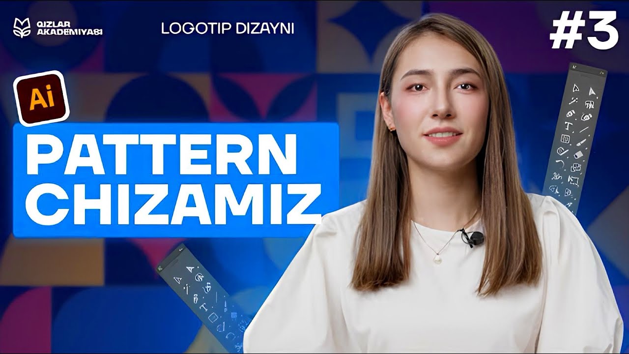 #3 Geometrik figuralar bilan ishlash, pattern chizish | Illustratorda logotip dizayni