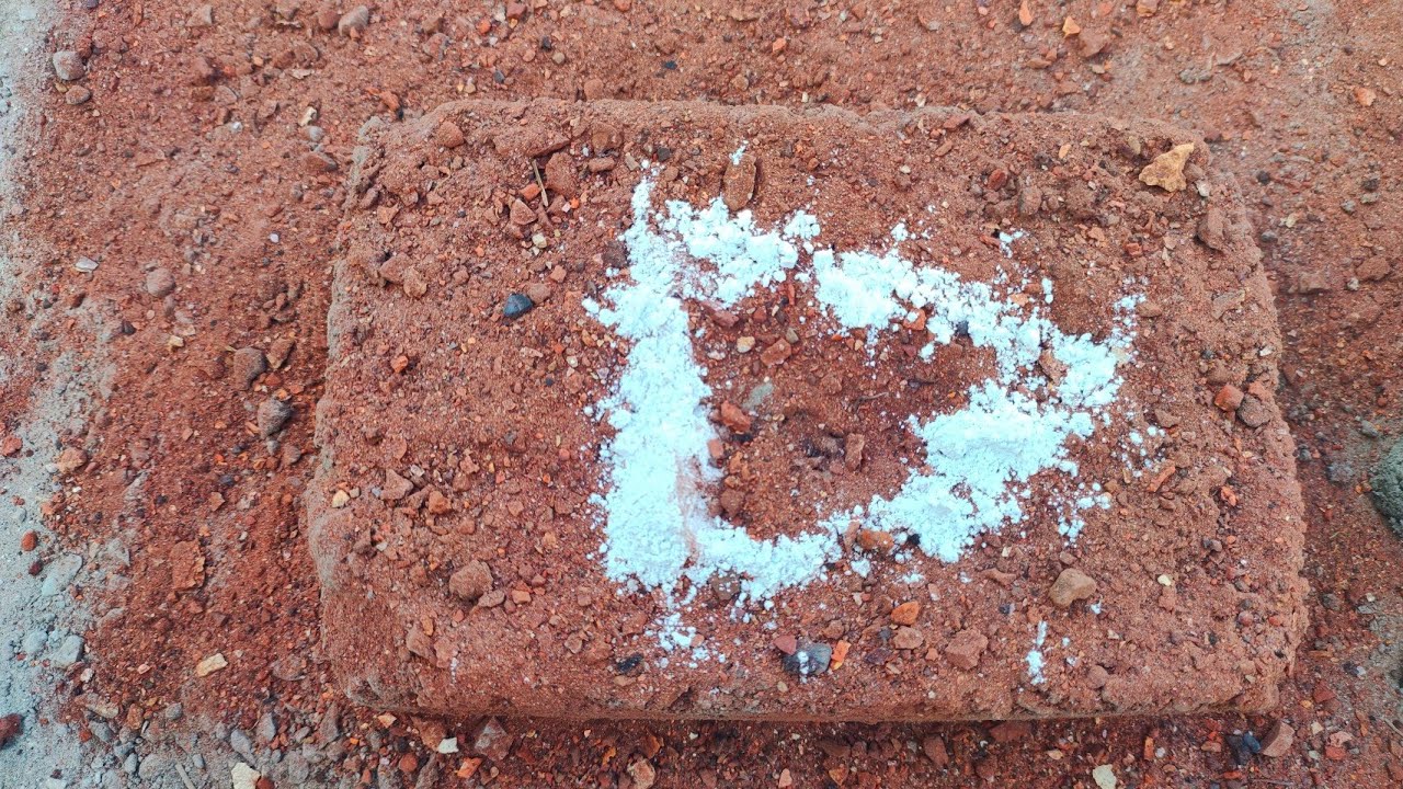 Celebration video part 3 🤤💦 YouTube play button of concrete sand cement crumbling in water &dry ♥️