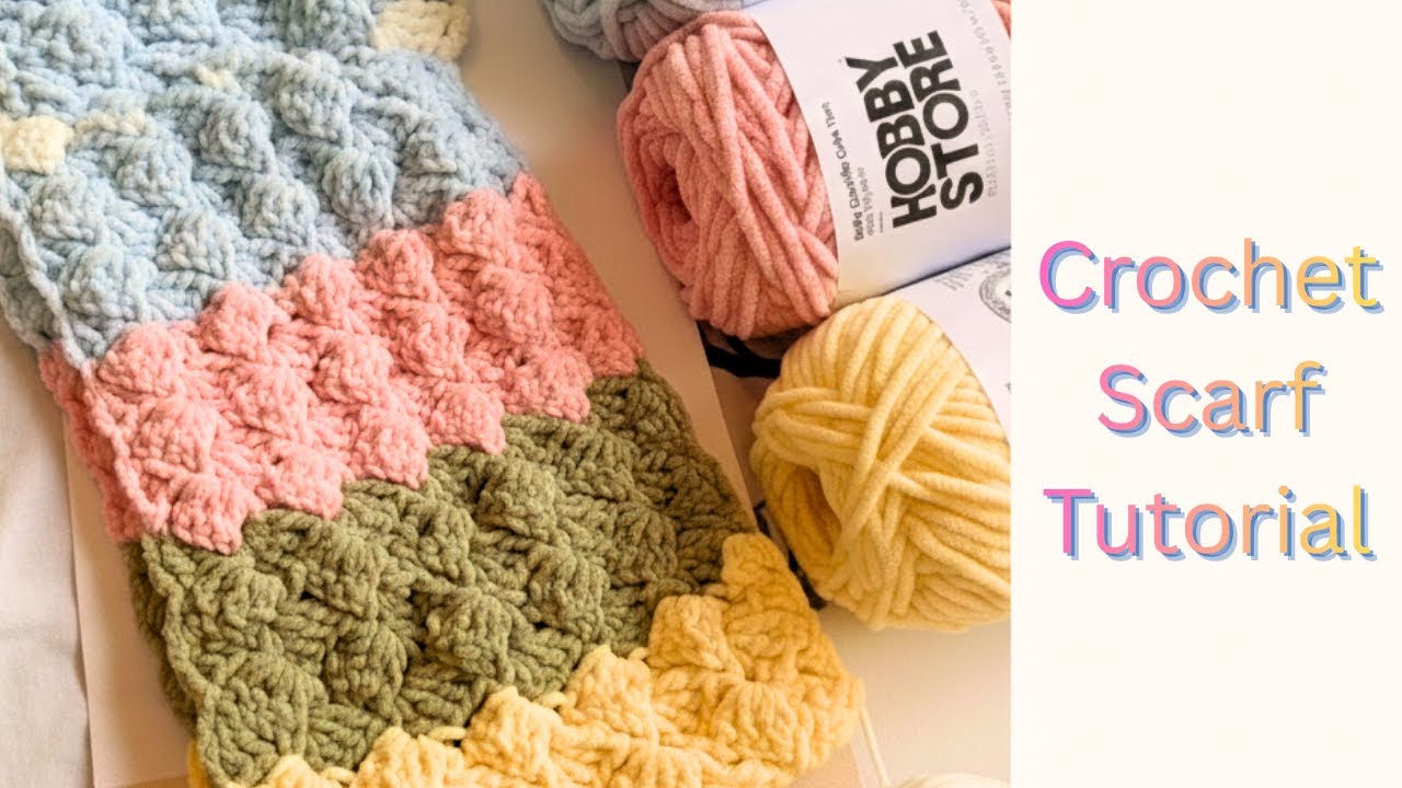 Crochet Scarf🧣Tutorial | Just using 4 types of stitches 