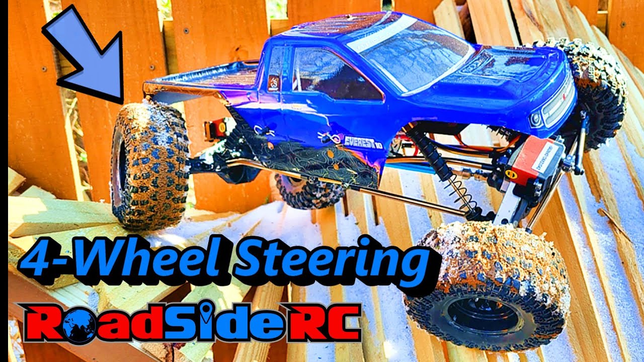 EASY 4-Wheel Steering Installed and FIRST DRIVE!  | Redcat Everest 10 | Setup with Radiolink RC6GS