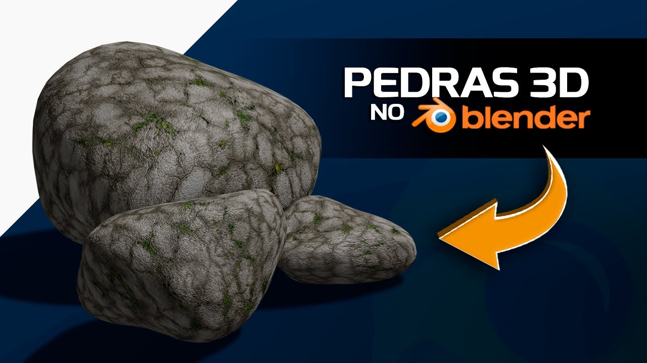 ✅ [LOW POLY REALISTA] Como fazer Pedras no Blender com detalhes de musgo (Modelar Pedras Realistas)