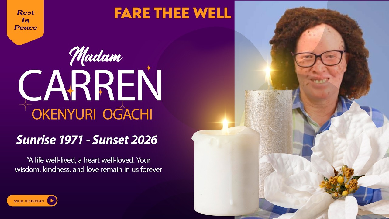 IN LOVING MEMORY OF MADAM CARREN OKENYURI OGACHI