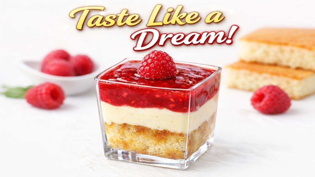 This Raspberry Diplomat Cream Dessert Feels Like a Dream… Creamy, Soft & Irresistible ASMR