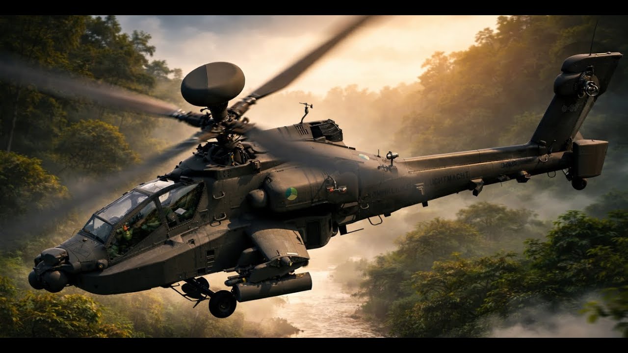 Apache Guardian in VR, HOTAS Break-In Flight Over Guyana Rivers