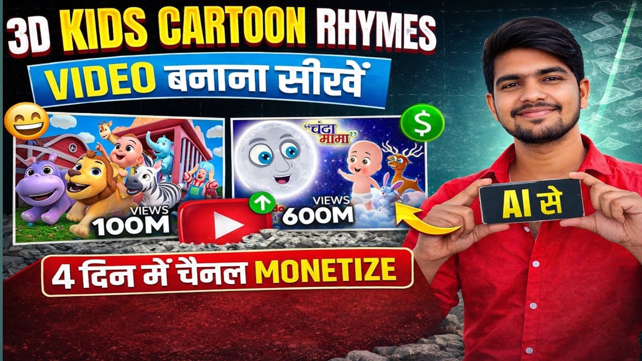 Create 3D Kids Cartoon Nursery Rhymes with Ai🔥 Ai Se Video kaise banaye 2026 ||