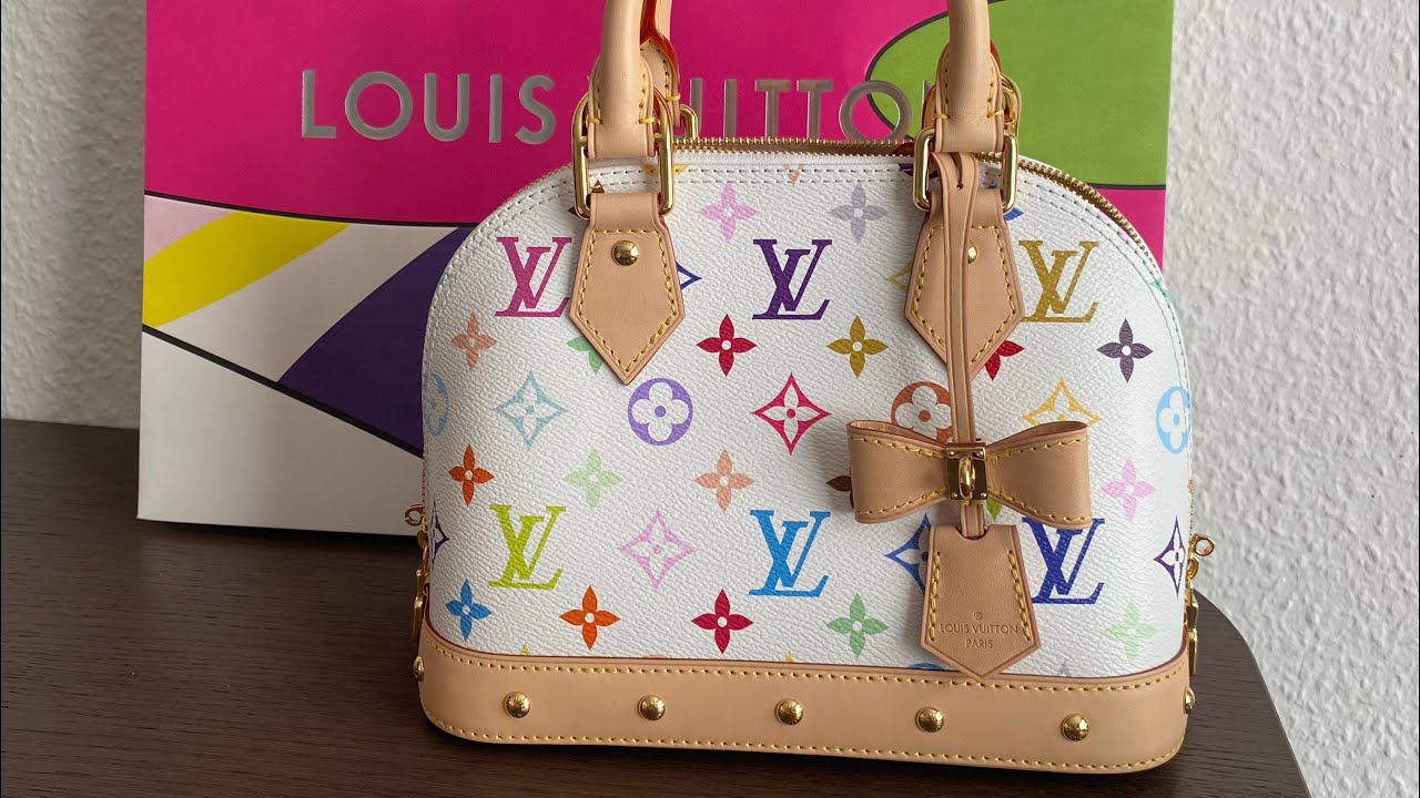 Louis Vuitton Alma bb разноцветный мураками 🩷🩵💜💚❤️💙
