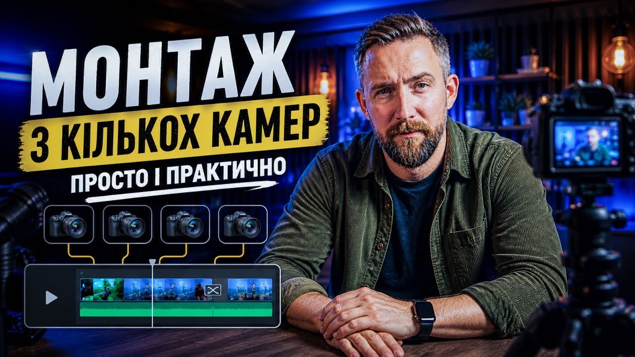 МОНТАЖ ВІДЕО З ДВОХ І БІЛЬШЕ КАМЕР! Найпростіший спосіб в програмі CapCut (капкат)