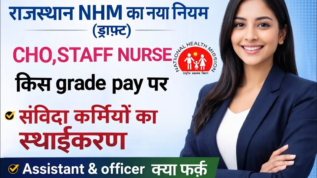 Nhm का draft. The Rajasthan medical and health service employee (society) rule 2025.Cho staff nurse 