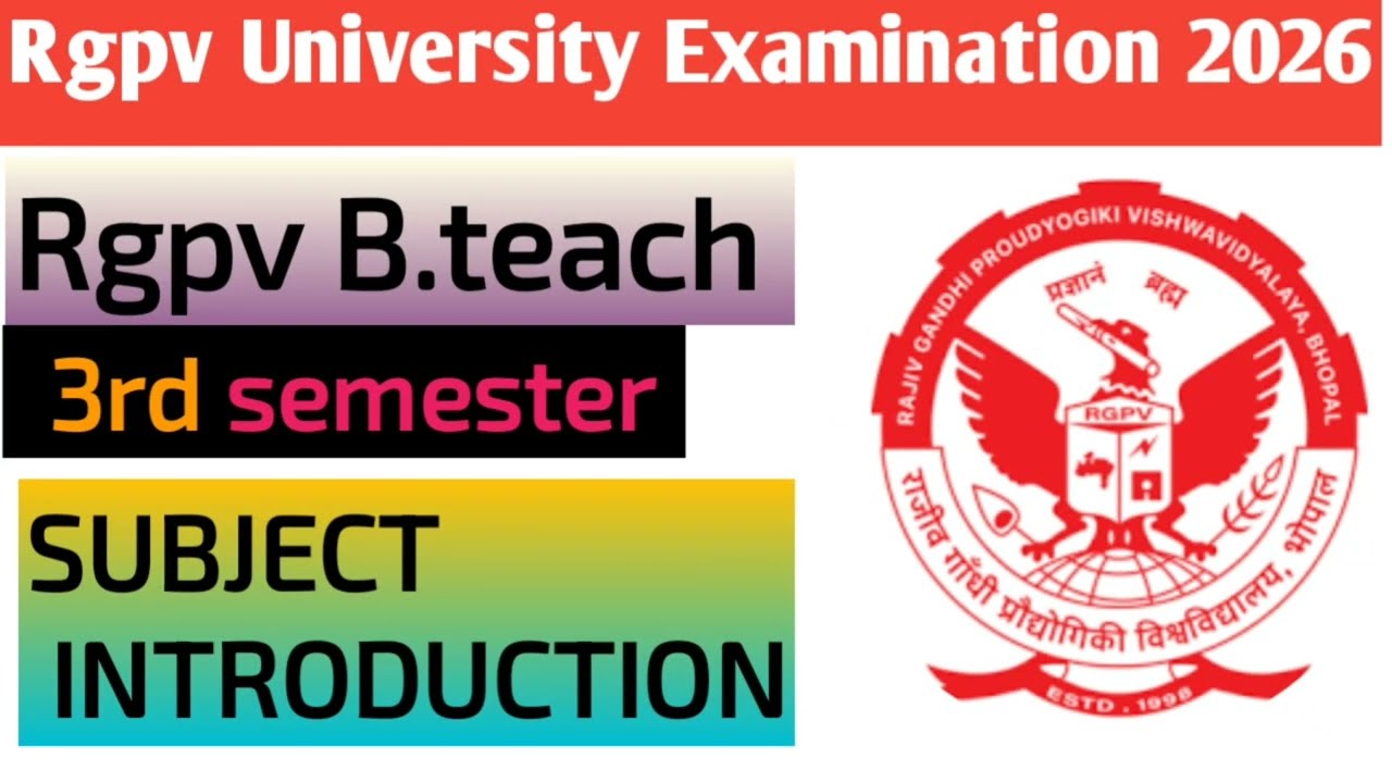 👉 RGPV B.Tech CSE 3rd Semester All Subjects Introduction 🔥 | Complete Guide 2026 |