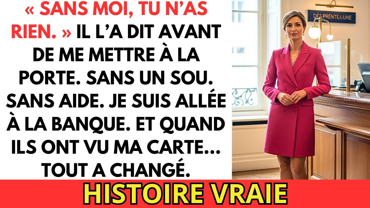 IL M’A MISE À LA PORTE SANS UN SOU — MAIS À LA BANQUE, LORSQU’ILS ONT VU MA CARTE… TOUT A CHANGÉ.
