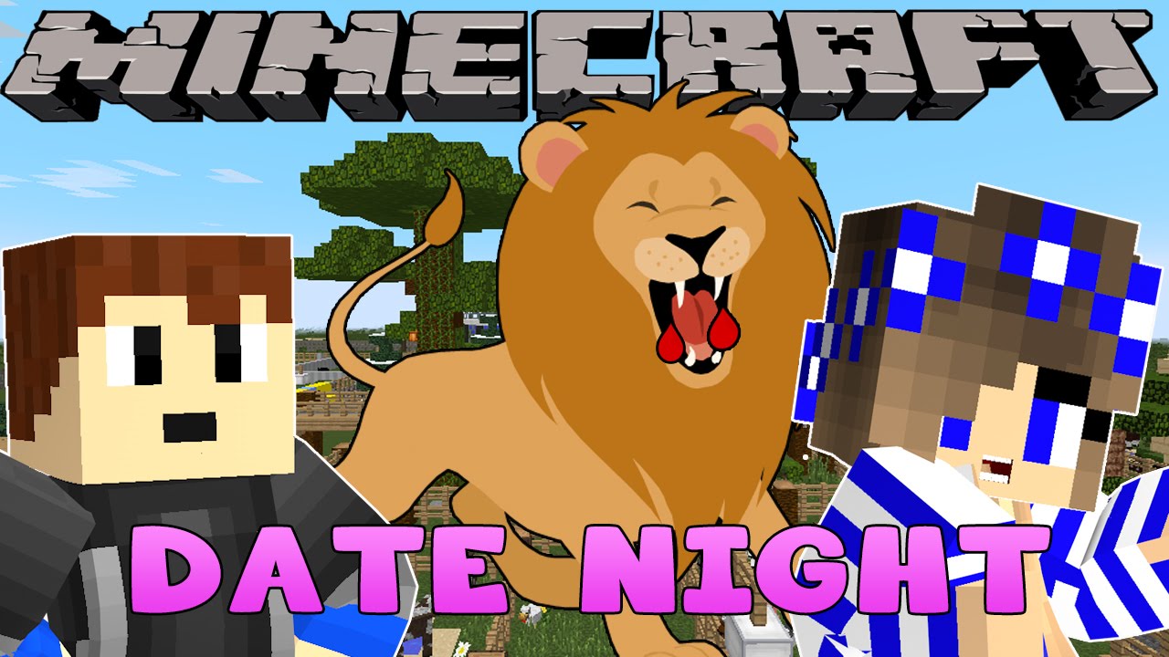 Minecraft Date Night-DOES LITTLE CARLY GET EATEN BY A LION??