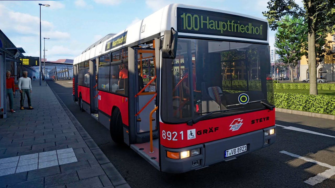 City Transport Simulator: Bus 002 - Gräf/Steyr NL205 - Tramau Line 100 (2/2)