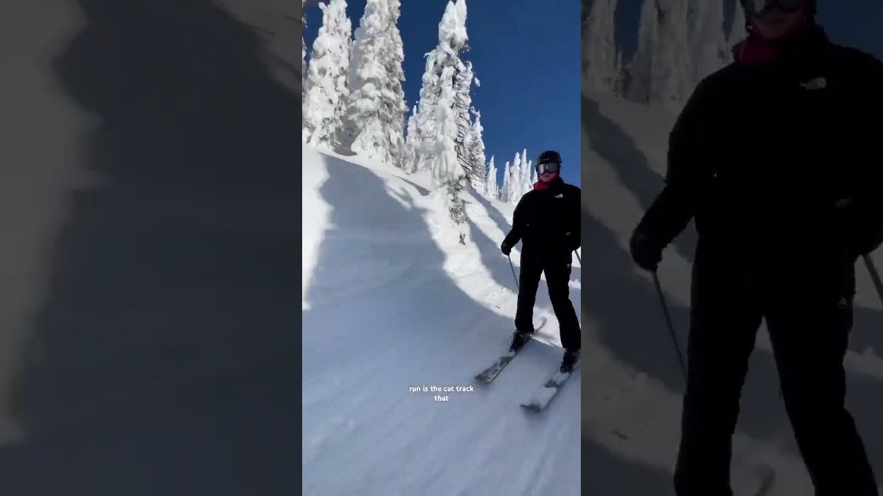 Skiing Hellfire in whitefish mountain resort. Beautiful day with 22 temps! #skiing #montana #winter