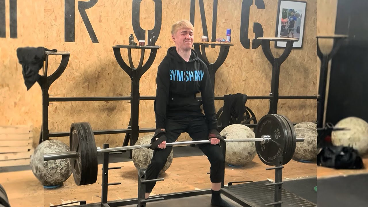 I tried being a strong man and a power lifter for the first. time insane new deadlift PR!!!