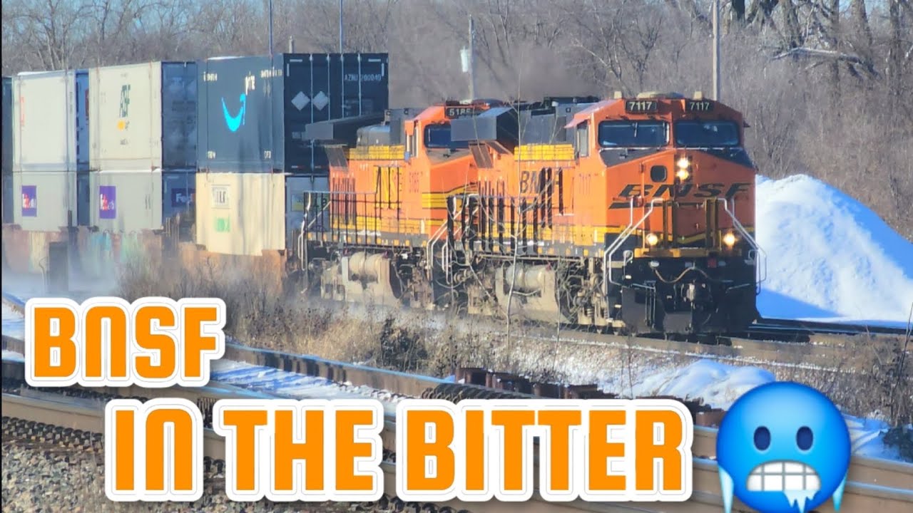 BNSF MOVING FREIGHT DESPITE THE BITTER COLD TEMPS IN KC!