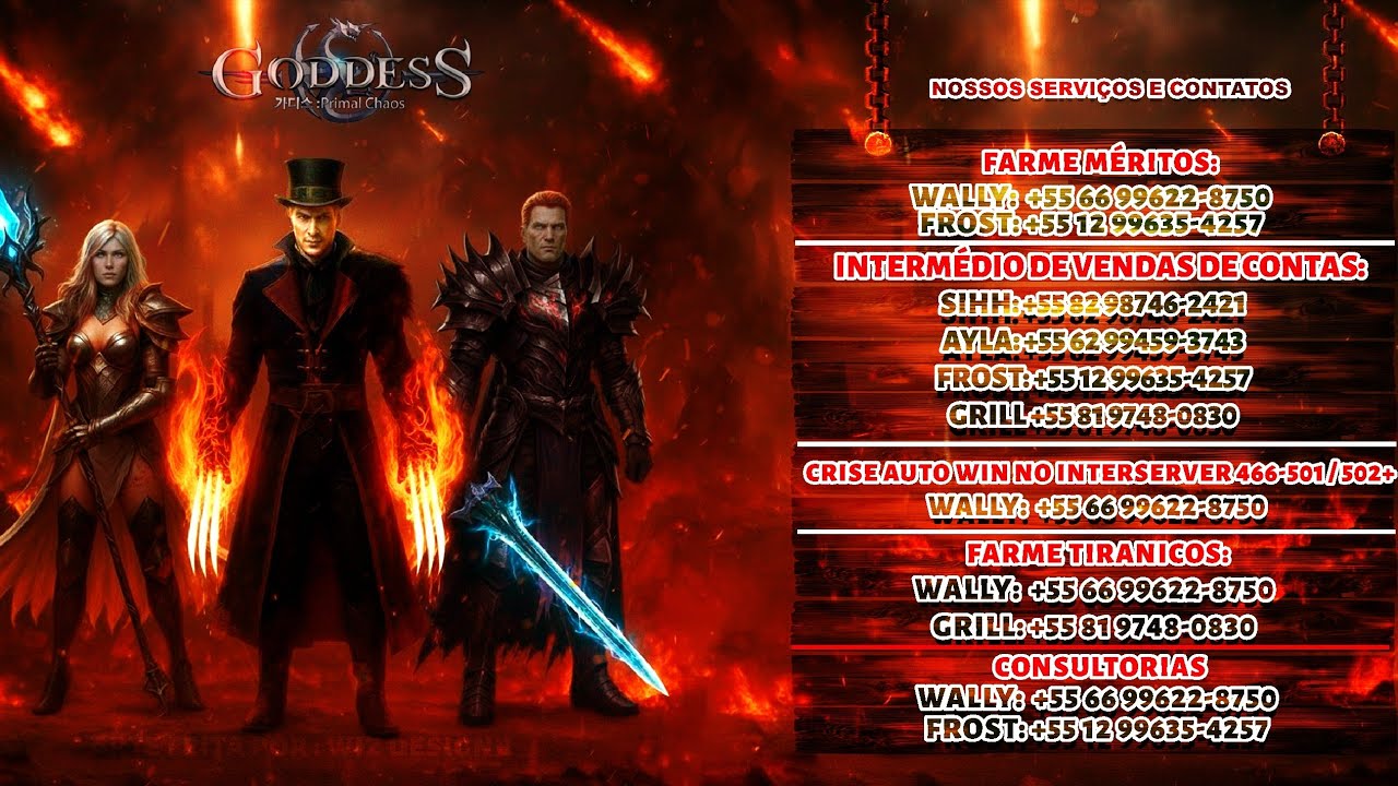 Goddess Primal Chaos: Preliminares da EMF / By: Wally (Skull, Danita, Mazikeen, Uriel e Dejavu)
