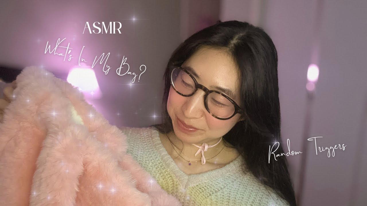 ASMR What’s In My Pink Fuzzy Tote? 🎀 Soft Sounds & Surprises